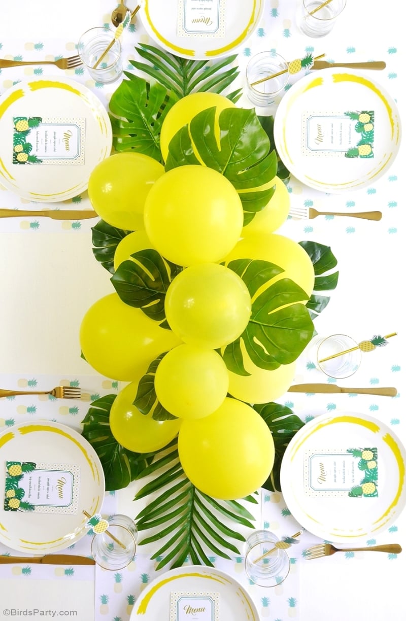 Jumbo Confetti Balloon & Tassel Tail - Tropical