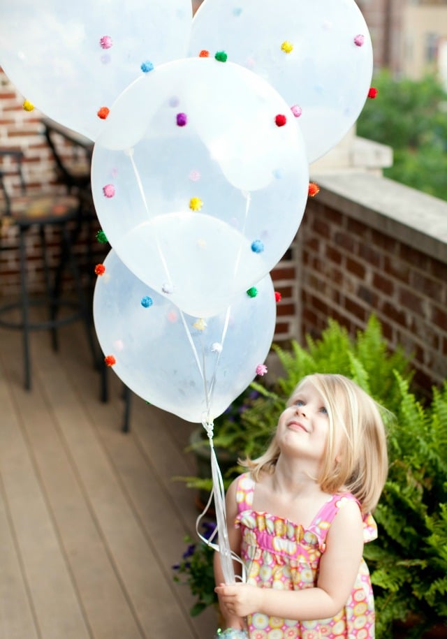 Pom Pom Balloon - DIY balloon ideas