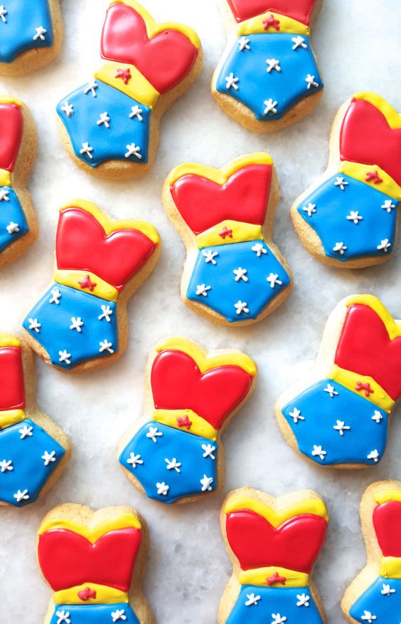 Wonder Woman Cookies - Wonder Woman Party Ideas