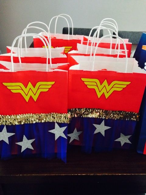 Wonder Woman Birthday Favor Bags