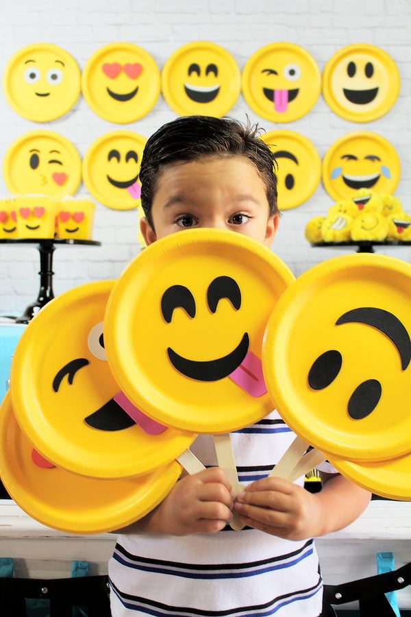DIY Emoji Party Props | Emoji Birthday Party Ideas