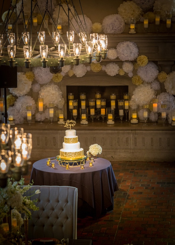 Elegant Gold, Black and White Wedding