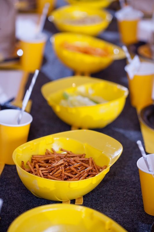 Construction Themed Birthday Party - Hard Hat Serving Bowls