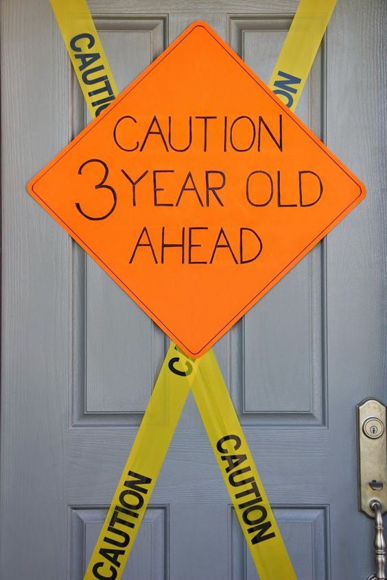 DIY Construction Party Sign