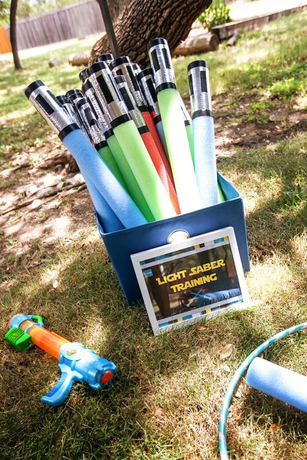 DIY Pool Noodle Light Sabers | Star Wars Party Ideas