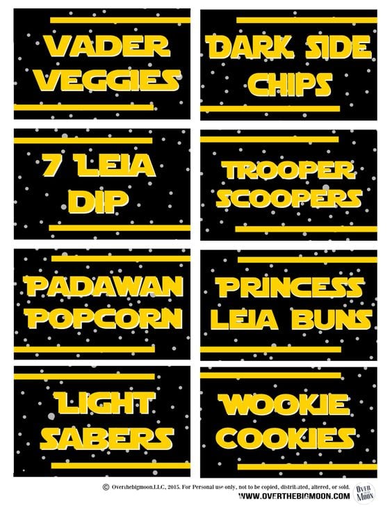 Free Stars Wars Party Printables | Star Wars Birthday