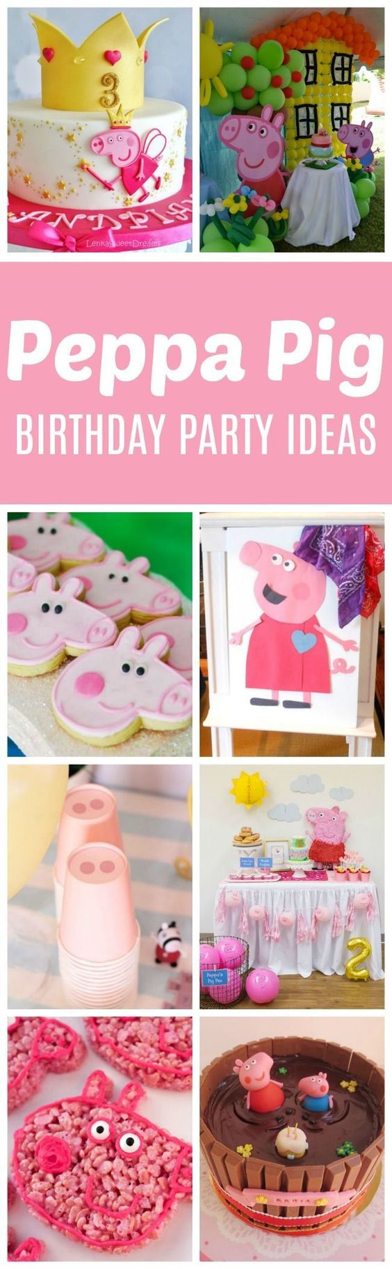 Pretty UR Party Peppa Pig Theme Paper Cutouts for Birthday Parties