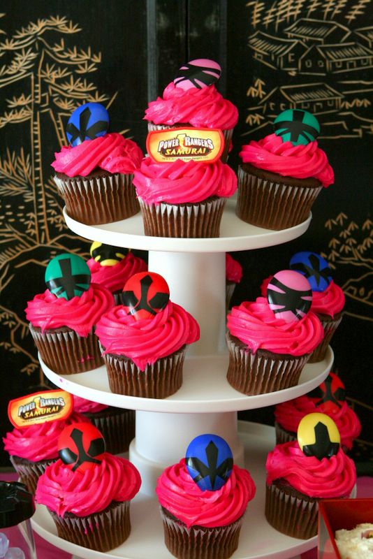 Power Rangers Cupcakes | Power Rangers Party Ideas