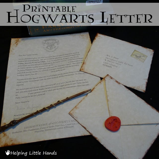 Printable Hogwarts Acceptance Letter - Harry Potter Party Ideas