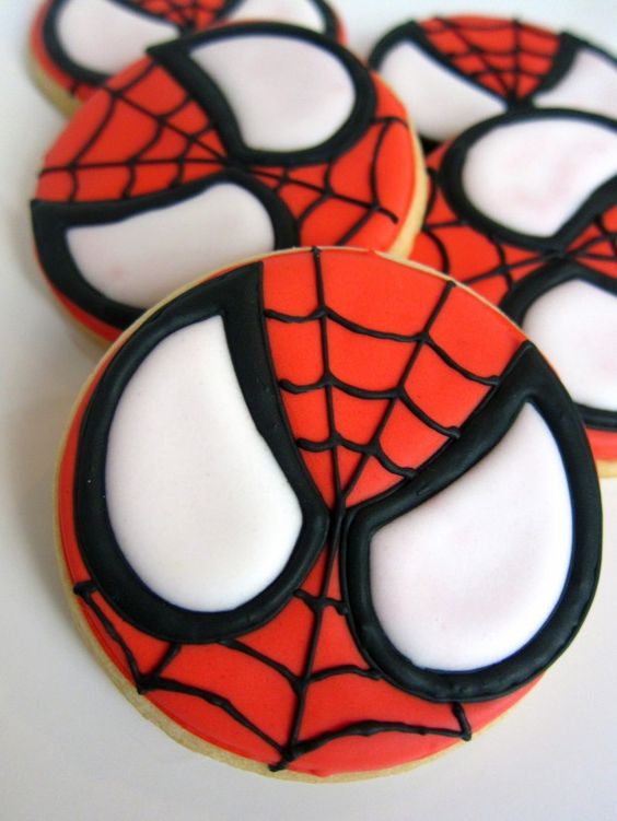Spiderman Birthday Cookies