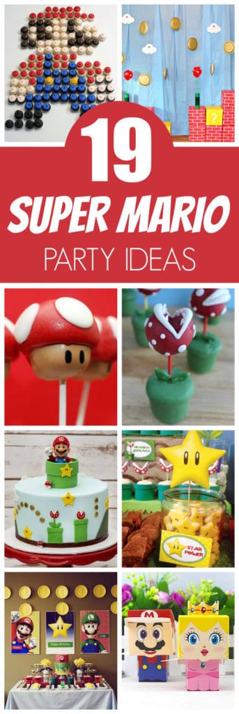 19 Awesome Super Mario Birthday Party Ideas featured on Pretty My Party
