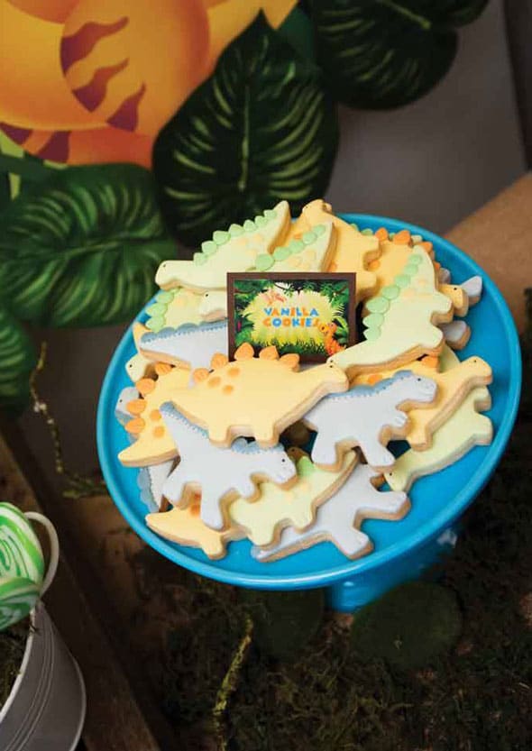 Dinosaur Cookies - Dinosaur Birthday Party Ideas