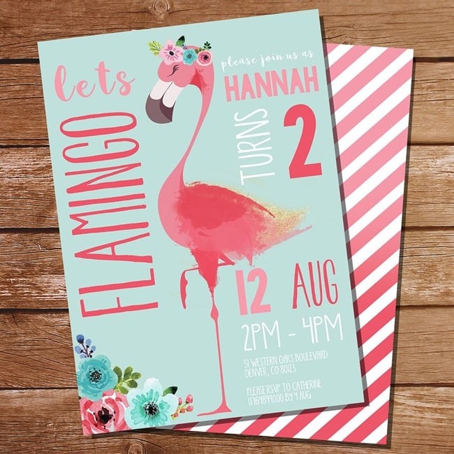 Flamingo Party Invitation