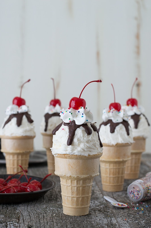 Ice Cream Cone Cupcakes | Ice Cream Party Ideas