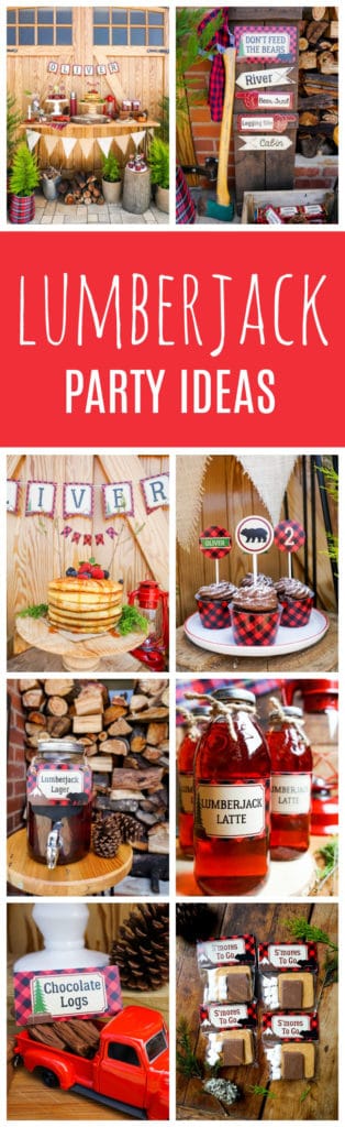 Creative Lumberjack Birthday Party featured on Pretty My Party