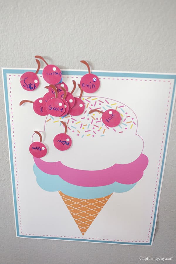 Pin the Cherry on the Ice Cream | Ice Cream Party Games