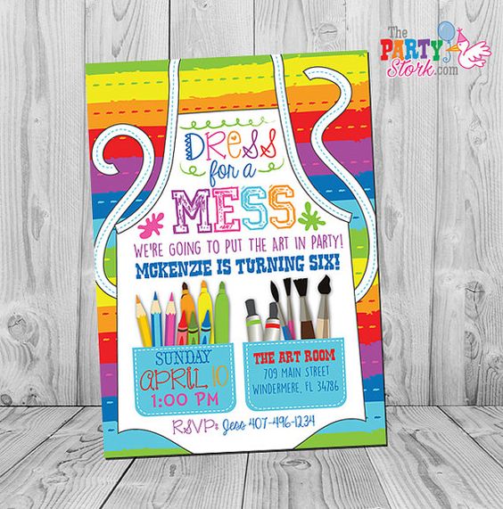 Paint Party Invitation | Paint Party Ideas