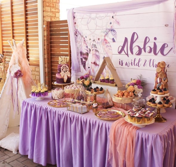 Boho Chic Party Dessert Table | Boho Chic Party Ideas