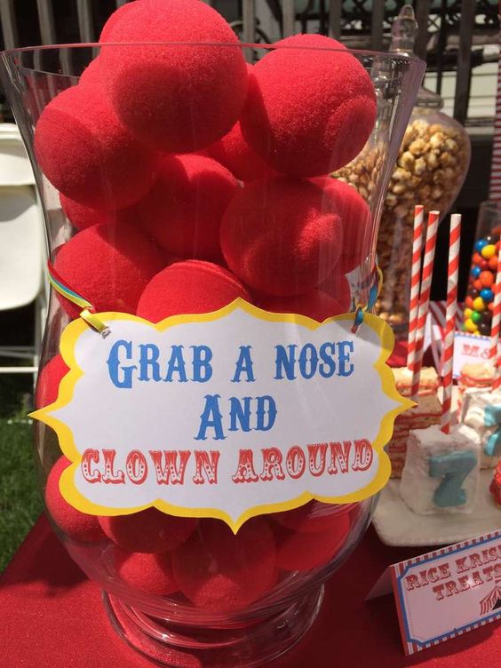 Clown Noses | Carnival Themed Party Idea