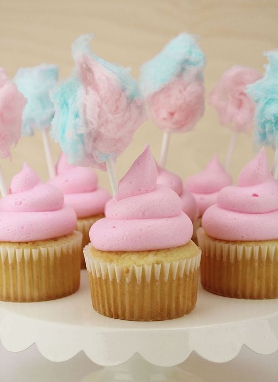 Cotton Candy Cupcakes | Carnival Theme Party