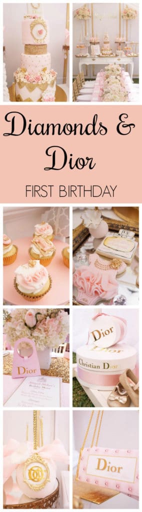 Diamond and Dior Themed Birthday Party featured on Pretty My Party