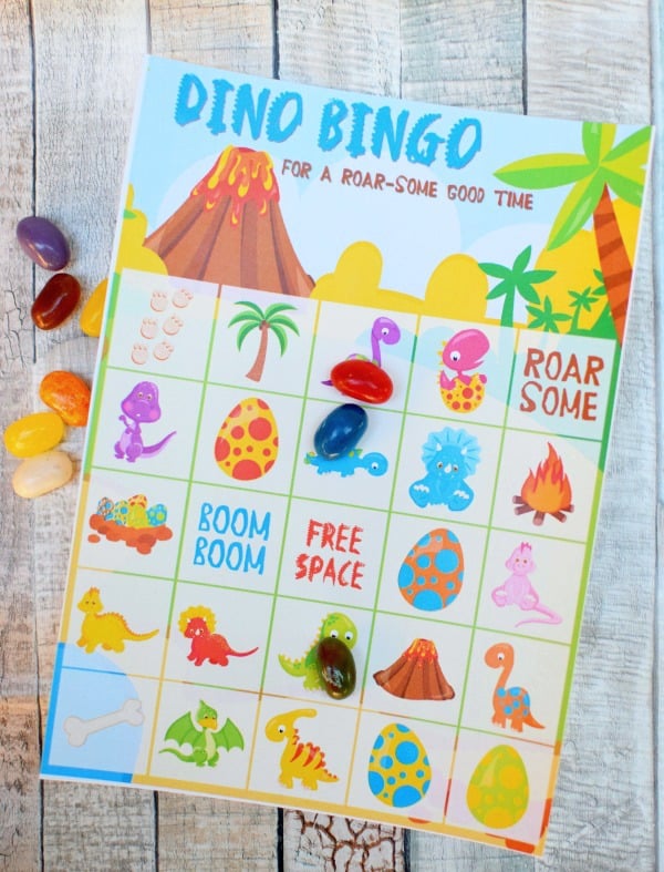 Free Dinosaur Bingo Printable Party Game