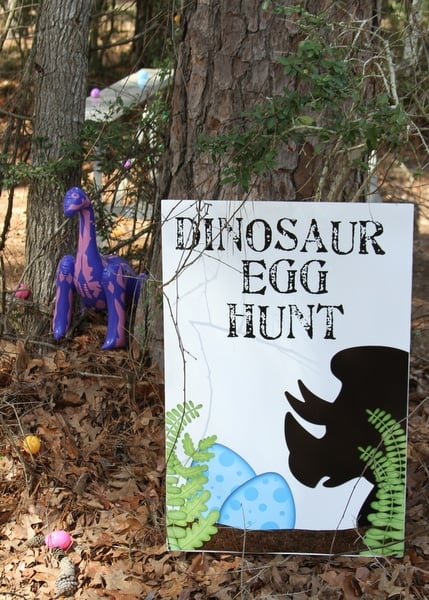 Dinosaur Egg Hunt Party Game - Dinosaur Birthday Party Ideas