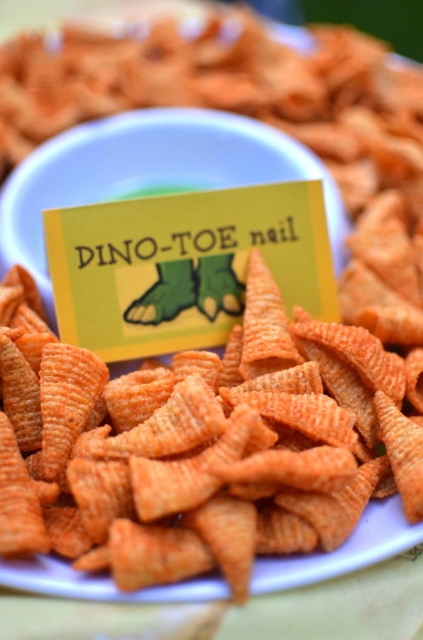 Dinosaur Toe Nail Party Snacks - Dinosaur Party Ideas