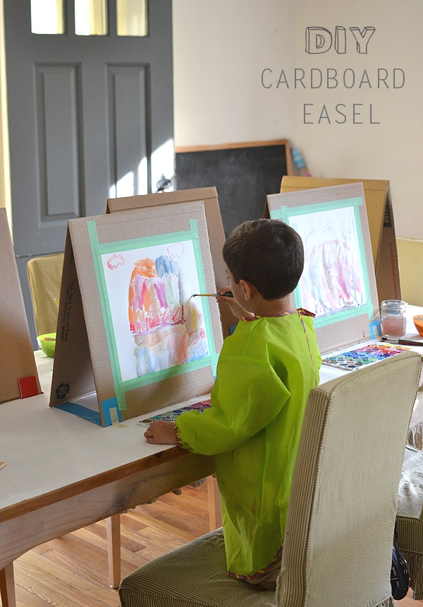 DIY Cardboard Easel | Art Party Ideas