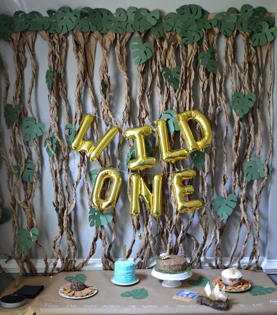 DIY Wild One Dessert Table Backdrop - Wild One Birthday Decorations