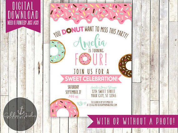 Donut Party Invitation | Donut Party Ideas