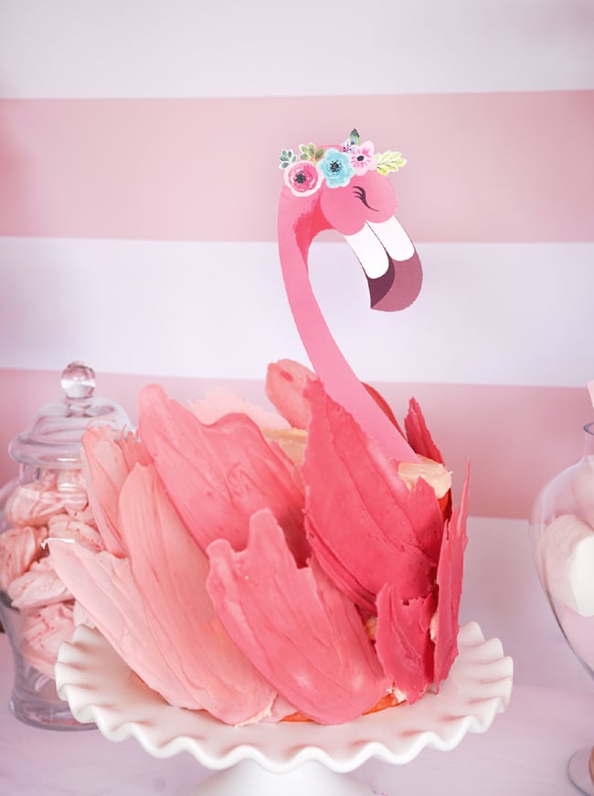 Flamingo Birthday Cake