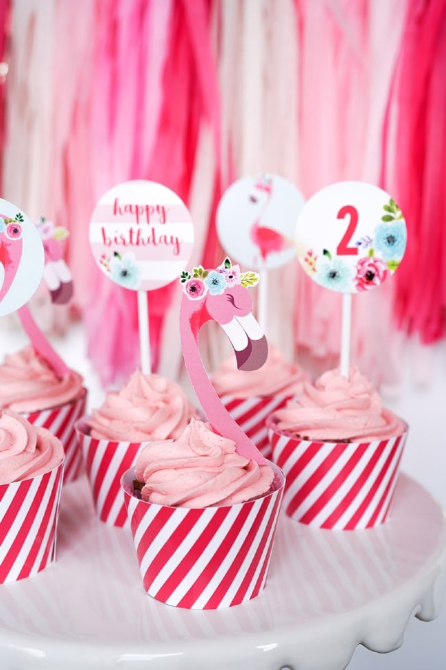 Flamingo Cupcake Toppers