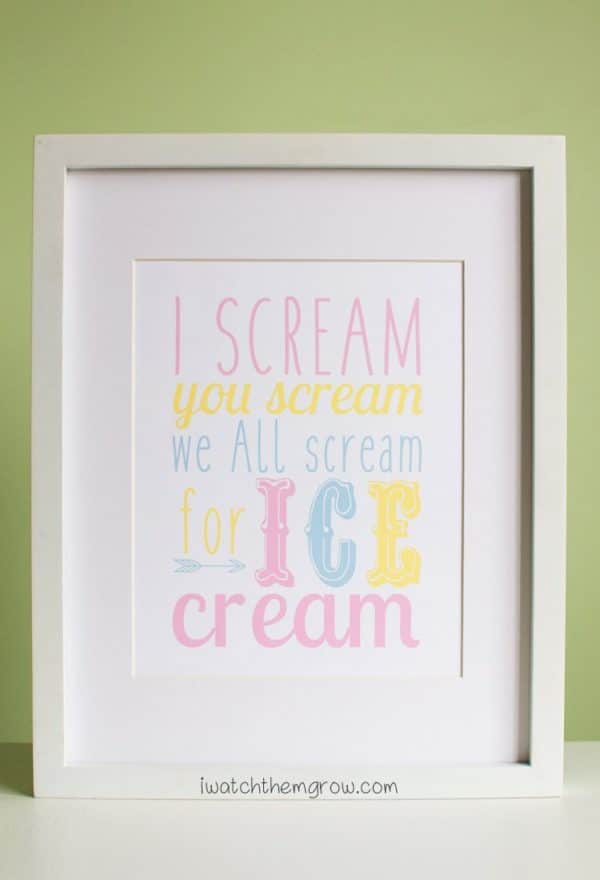 Free Ice Cream Party Printable Sign | Ice Cream Party Ideas