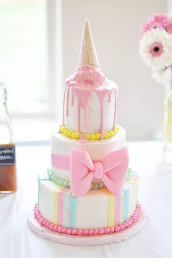 Ice Cream Themed Birthday Cake | Ice Cream Party Ideas