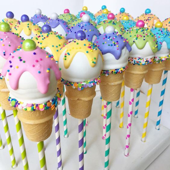 Ice Cream Cone Cake Pops | Ice Cream Party Ideas