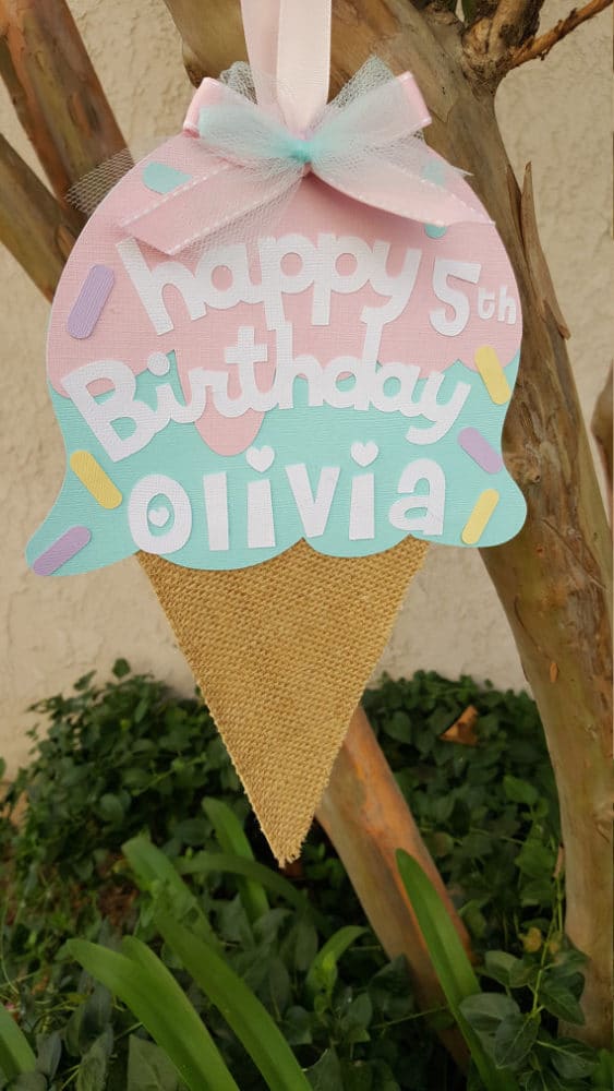 Ice Cream Cone Party Sign | Ice Cream Party Ideas