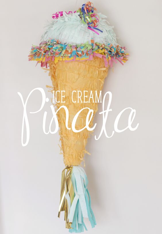 DIY Ice Cream Cone Pinata | Ice Cream Party Ideas