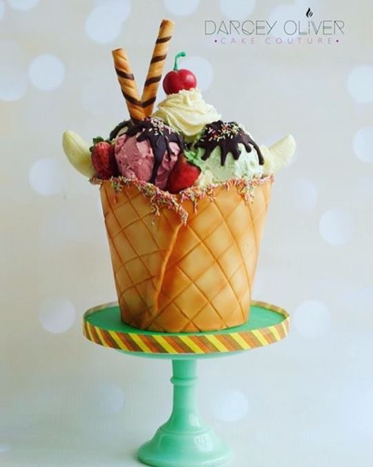 Ice Cream Sundae Cake | Ice Cream Party Ideas