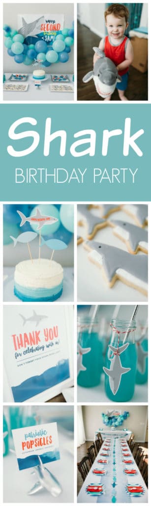 Jawsome Shark Themed Birthday Party featured on Pretty My Party