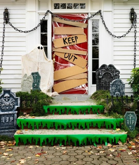 Keep Out Spooky Halloween Porch