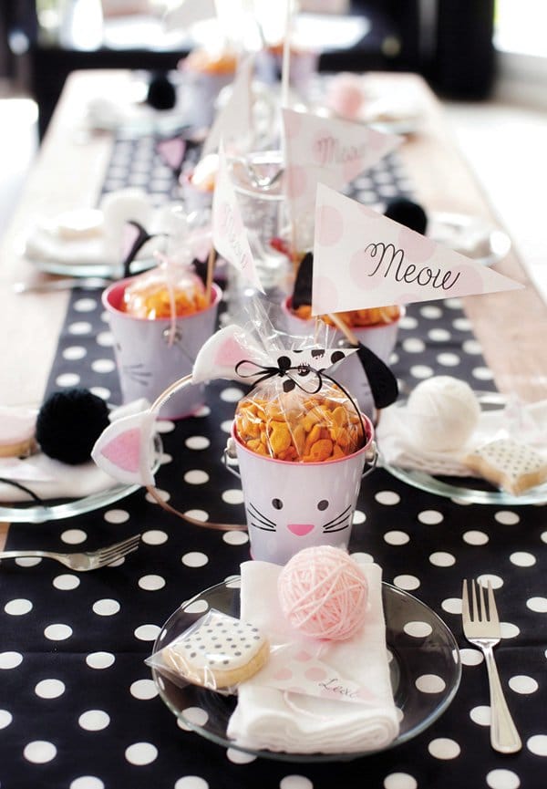 Kitty Cat Kids Party Table | Cat Party Ideas