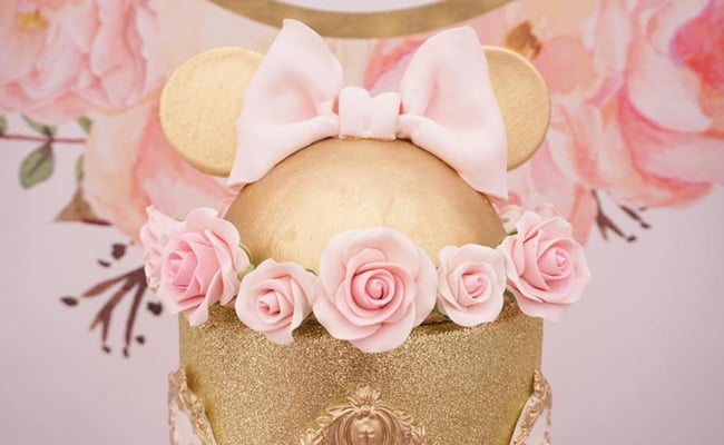 Pink and Gold Minnie Mouse First Birthday Party