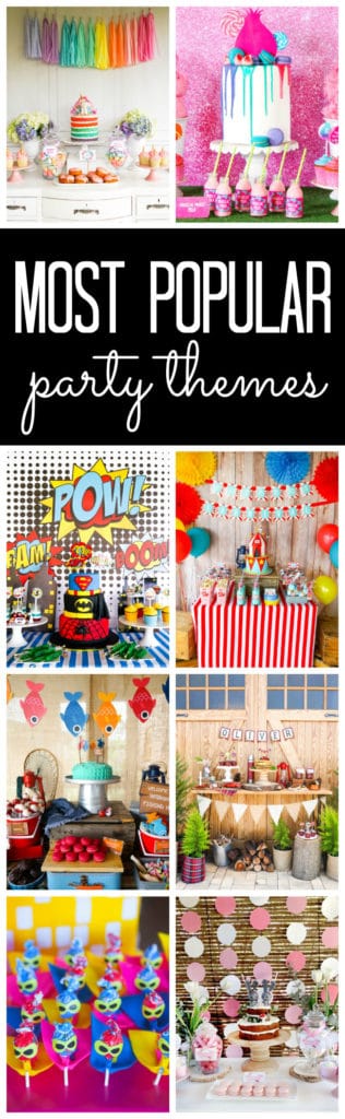 Most Popular Kids Party Themes featured on Pretty My Party