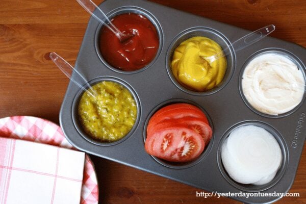 Muffin Tin Condiment Organizer - Genius Party Hacks