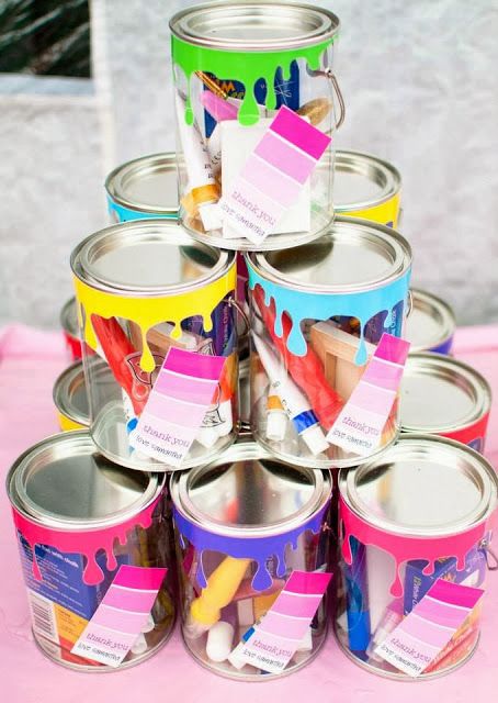 Paint Can Party Favors for Painting Party