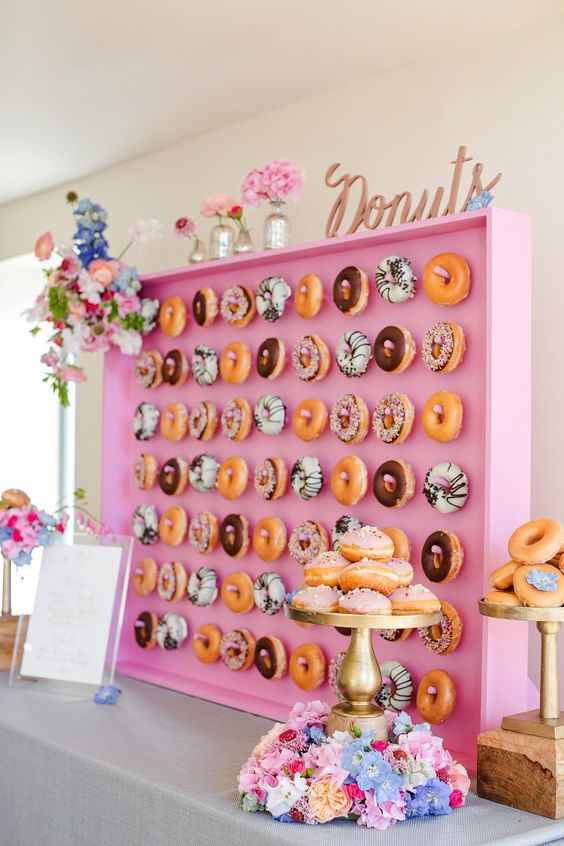 Pink Donut Wall Display | Donut Party