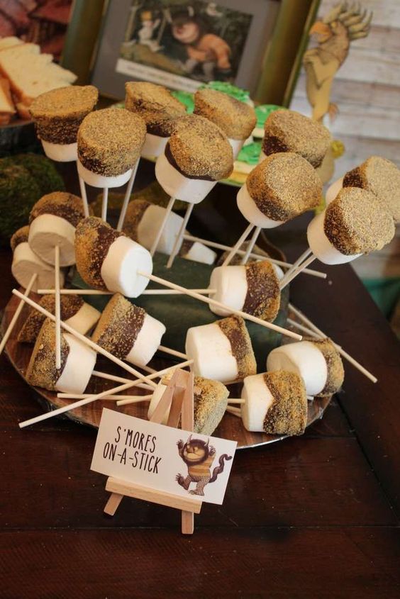 S'mores on a stick | Wild One Birthday Ideas