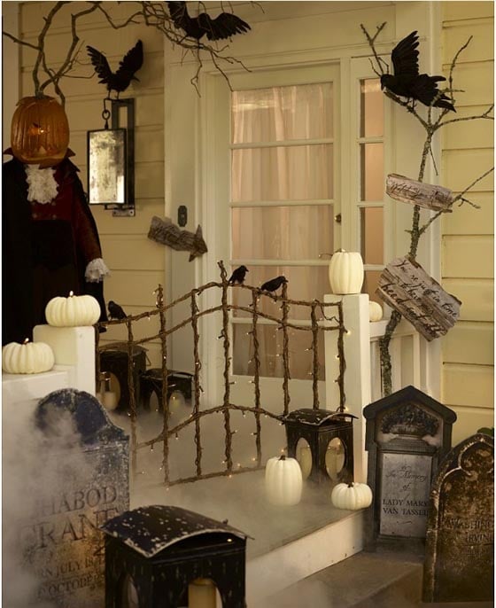 Spooky Tombstone Halloween Front Porch