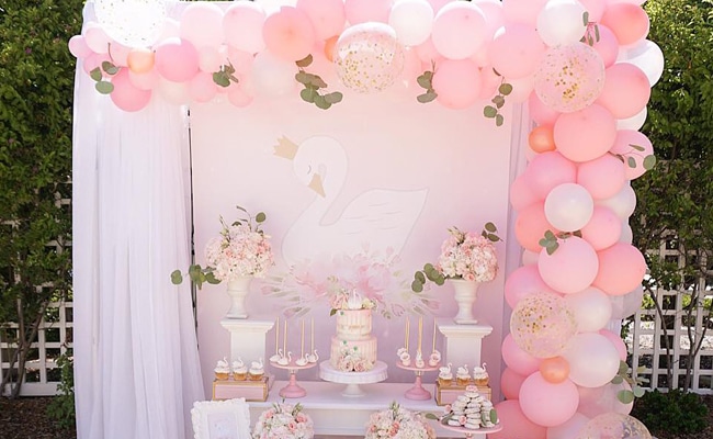 Pretty Swan Themed Birthday Party